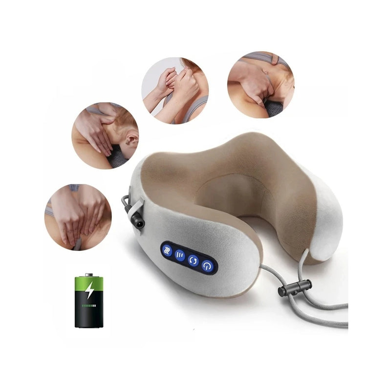 Almofada de Massagem Cervical com Aquecimento e Vibração