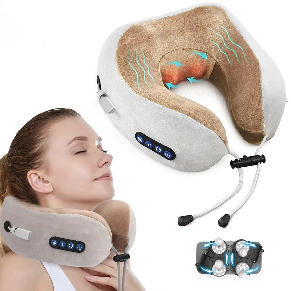 Almofada de Massagem Cervical com Aquecimento e Vibração